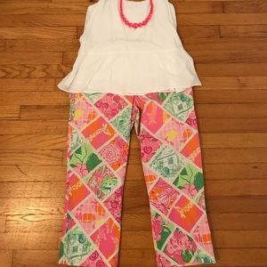 Lilly Pulitzer patchwork print pants size 10